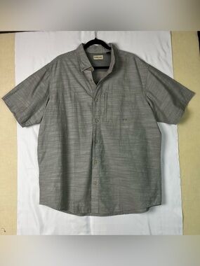 Hobbs Creek Men's XL Short-Sleeve Ventilated Button-Down Shirt Gray Outdoors